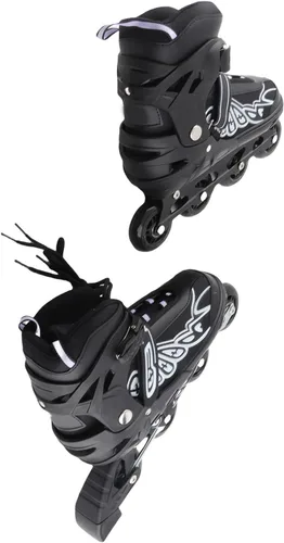 Miniatura 4 de Adjustable Inline Skates Indoor Outdoor Fitness Skates Kids Boys Girls Ladies Blue Black S M L