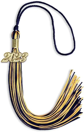 Miniatura 304 de Endea Graduation - Borla de doble color mixto con fecha dorada (negro/dorado antiguo, 2021)