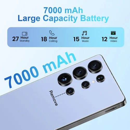 Miniatura 4 de Fadnou Teléfono celular I25 Ultra desbloqueado, bolígrafo integrado, batería para teléfono inteligente de 7000 mAh, pantalla HD de 6.99 pulgadas