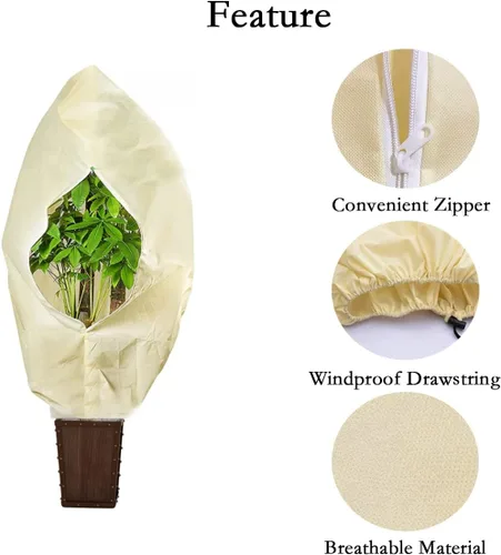 Miniatura 4 de gardtree Cubiertas de protección contra heladas para plantas más gruesas de 31.5 x 47.2 pulgadas, paquete de 3 unidades, 2.4 oz/yd², cubiertas