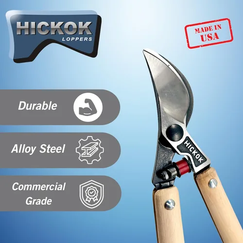 Miniatura 2 de Hickok Podadora de Árboles de Servicio Pesado – Cortador de Ramas de Árboles de 30" de Largo Alcance con Mangos de Madera de Hickory Herramienta