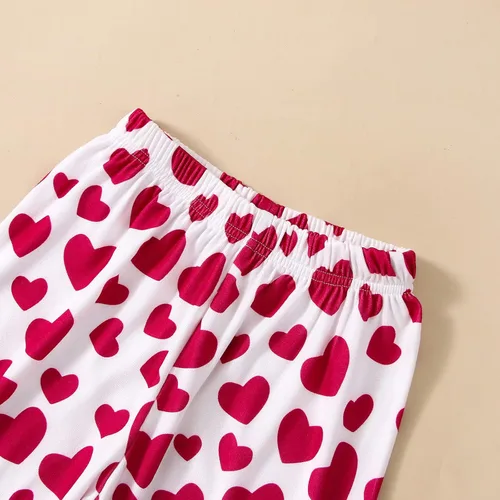 Miniatura 4 de Heart Shirts Toddler Valentine's T Flare Tops Girls Baby Outfits Day Cartoon Pants Printed Girls Outfits&Set Baby