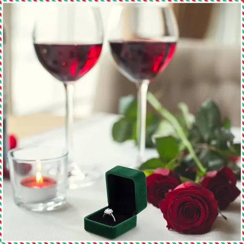 Miniatura 40 de Laumoi Caja de terciopelo para anillos de 36 piezas para ceremonia de boda, cajas de joyería de compromiso, estuche de exhibición para anillos