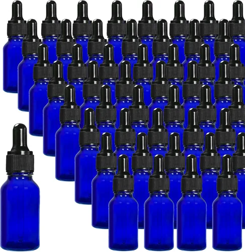 Miniatura 31 de Paquete de 48 Botellas Cuentagotas de Vidrio Transparente de 1 oz, Botellas Cuentagotas con Cuentagotas de Vidrio para Aceites Esenciales, Perfumes