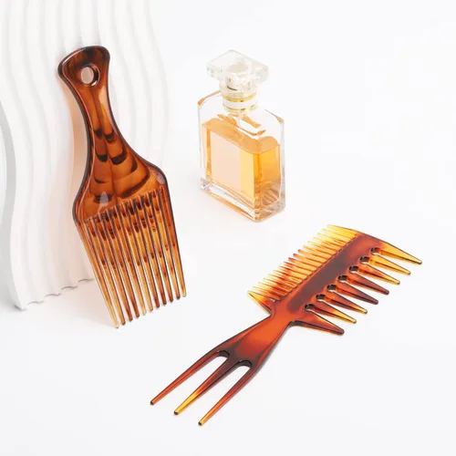 Miniatura 7 de Tbestmax 2 unids Peine de pelo Peines Cola Peines Afro Pick Pik Cepillos Afro Americano Cepillo de Pelo Peluquero