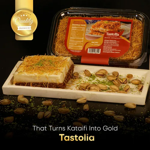 Miniatura 4 de Tastolia Kataifi horneado rallado (Kadayif) - 7 oz (200 g) Masa de fillo crujiente tostado y tostado para chocolate Dubai, Kunafa, Knafeh, pudines