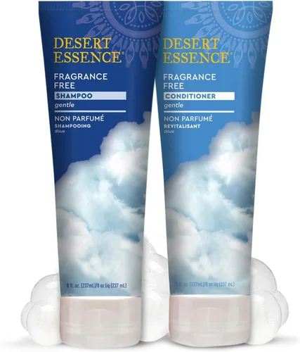 Miniatura 7 de Desert Essence Acondicionador sin fragancia, suave, sin parabenos, gluten ni crueldad, suaviza y suaviza el cabello, sin residuos de aceite