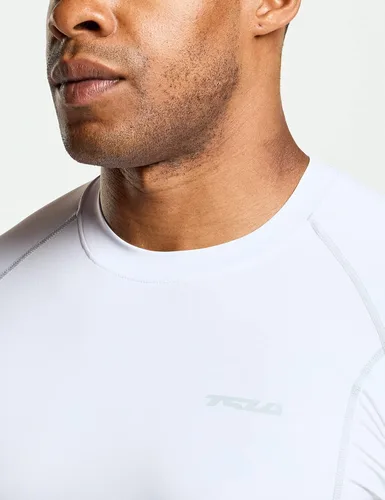 Miniatura 7 de TSLA - Paquete de 1 o 3 camisas de compresión de manga larga FPU 50+ para hombre, camisa de entrenamiento atlético, protector de erupción