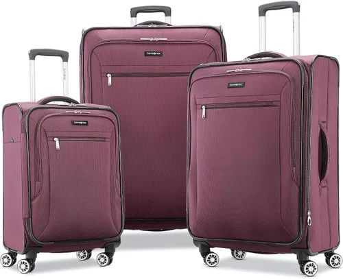 Miniatura 7 de Samsonite Ascella X Softside - Equipaje expansible con ruedas giratorias, Ciruela