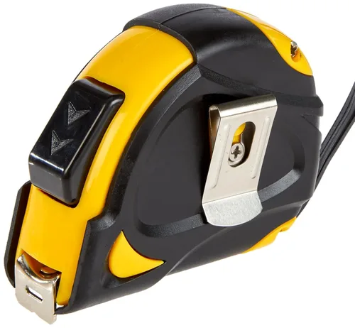 Miniatura 5 de Amazon Basics - Cinta métrica autobloqueante, precisión MID, 16 pies (5 m), Negro, Amarillo