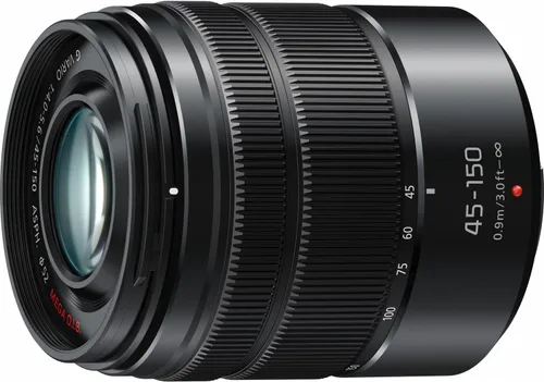 Panasonic LUMIX G VARIO 45-150mm F4.0-5.6 ASPH Lente de cámara sin espejo con estabilizador óptico, montura Micro Cuatro Tercios, H-FS45150AK (negro
