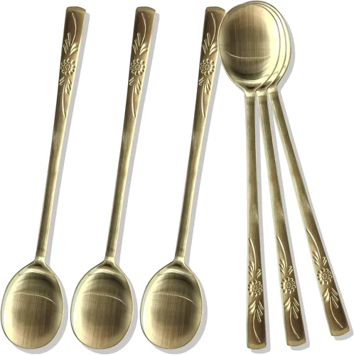 Miniatura 9 de [6 P] [Hecho en Corea] Cuchara de sopa estilo coreano de 8.5 pulgadas Premium 304 (18/10) Cucharas de postre de acero inoxidable Cuchara de cena