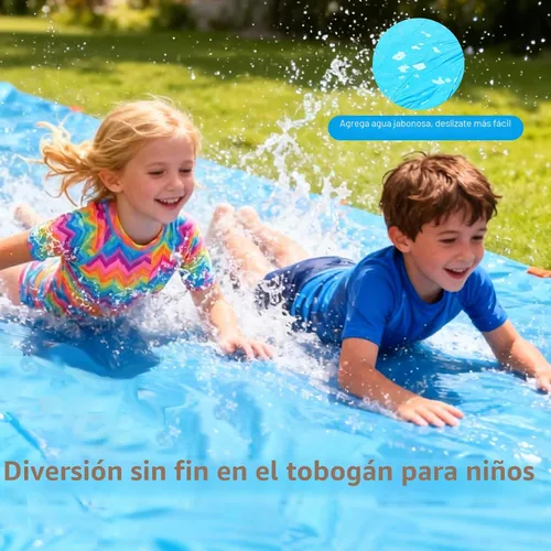 Miniatura 3 de Tobogán acuático antideslizante de 40 pies, gigante, antideslizante para niños, adolescentes y adultos, para verano, toboganes y toboganes