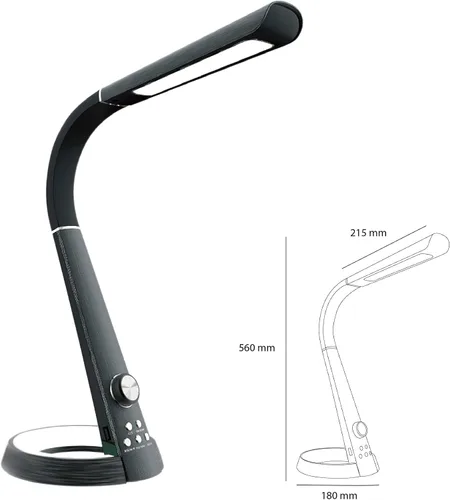 Miniatura 4 de Royal Sovereign Lámpara de escritorio LED con carga USB (RDL-110U)