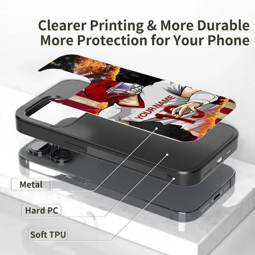 Miniatura 3 de Fundas de teléfono de fútbol personalizadas con diseño moderno para niños y hombres para iPhone 6 7 8 11 12 13 14 15 16 17 Pro Max Plus Mini Xr XSE