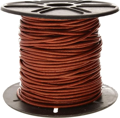 Miniatura 22 de The Beadsmith Cordón de cuero – Negro – Bobina de 0.039 in – 5 yardas/14.8 ft – Tanga de cuero indio ideal para trenzar, cuentas, collares, cordones
