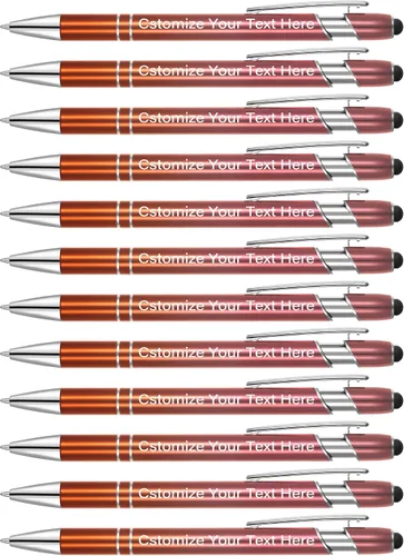 Miniatura 8 de Kingluu Hasta 500 bolígrafos personalizados a granel, bolígrafos personalizados con lápiz capacitivo, bolígrafo personalizado de tinta negra con tu