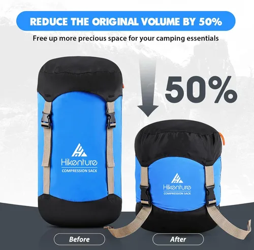 Miniatura 2 de Hikenture Saco de compresión para saco de dormir, saco de cosas mejorado de nylon resistente a desgarros, saco de compresión de 10L/14L/20L/30L