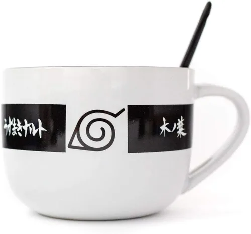 Miniatura 3 de Naruto - Taza de sopa de cerámica de anime con cuchara, impresionante taza de café y té de 20 onzas para bebidas calientes y frías para el hogar