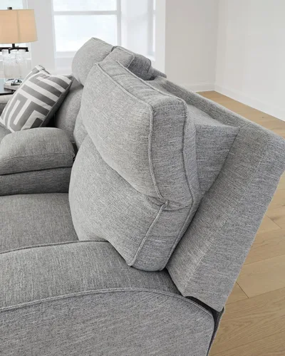 Miniatura 12 de Signature Design by Ashley Biscoe - Sofá biplaza reclinable resistente a los rayos UV con consola, reposacabezas ajustable y puertos USB, color gris