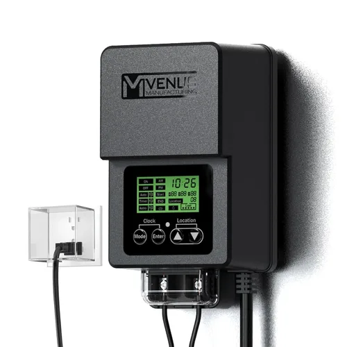 VENUS MANUFACTURING Transformador de bajo voltaje al aire libre 60 W transformador de iluminación de paisaje con temporizador y sensor de foto