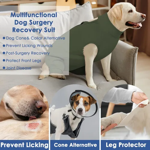 Miniatura 6 de AOFITEE Manga de recuperación para perros extra pequeños, para patas traseras, traje de recuperación para perros hembras machos, antilamidas, manga