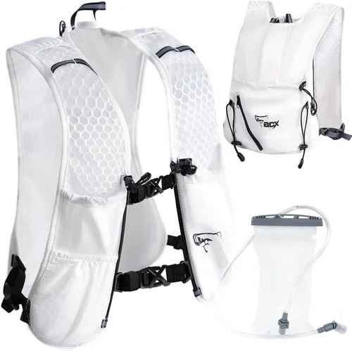 Miniatura 8 de Mochila de hidratación para mujeres y hombres, chaleco ligero para correr con bolsa de agua de 1.5 L, mochila de agua transpirable para senderismo