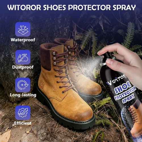 Miniatura 2 de WITOROR Protector de zapatos en aerosol de 13.5 onzas, lluvia y manchas, impermeable, nanoprotección, spray impermeable para zapatos, gamuza, tenis