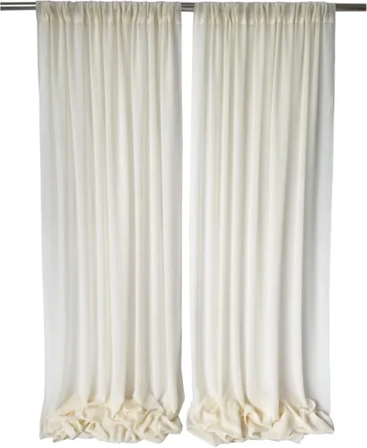 Miniatura 4 de Cortinas de fondo de gasa transparente de 10 x 10 pies (5 x 2 paneles), cortinas de tela de gasa para bodas, cortina larga transparente para sala