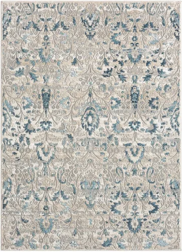 Miniatura 3 de LUXE WEAVERS Alfombra de área azul floral vintage 4x5
