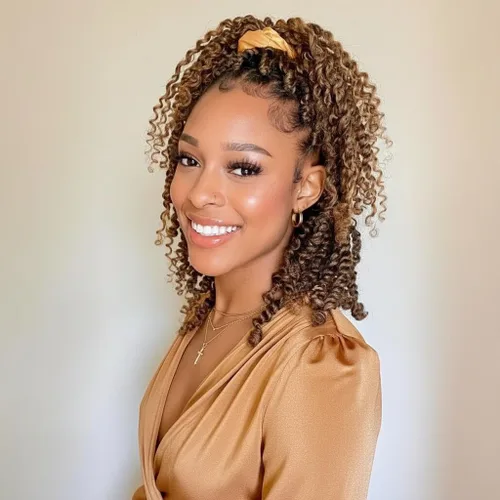 Miniatura 16 de Fulcrum Pelo de ganchillo Passion Twist de 8 pulgadas, 9 paquetes de cabello pretrenzado y prerrizado para mujeres negras (8 pulgadas