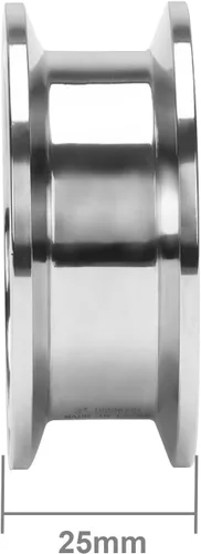 Miniatura 4 de Dernord - Tubo de bobina sanitaria con extremos de abrazadera, tubo redondo liso de acero inoxidable 304 con abrazadera triple de 5.08 cm