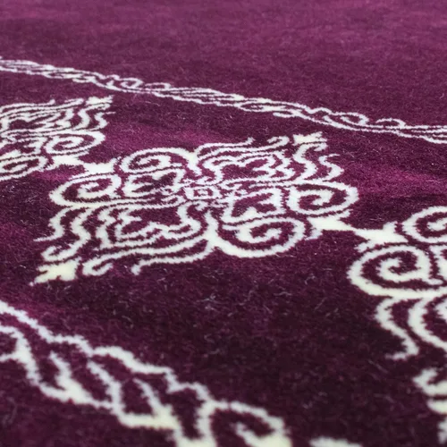 Miniatura 4 de Modefa Alfombra de oración islámica turca, grande y ancha, de terciopelo suave, Janamaz, cómoda alfombra de oración musulmana para hombres y Ciruela