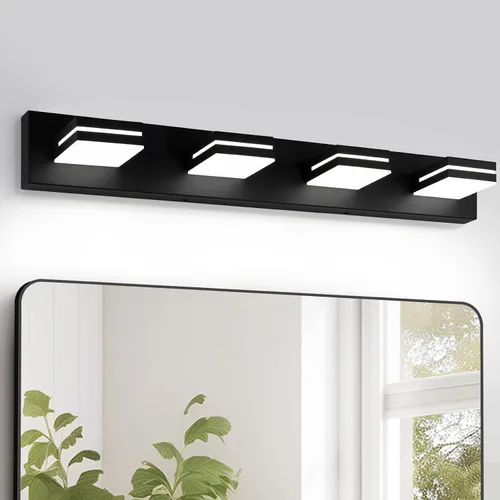 Miniatura 22 de OKELI Lámpara LED de tocador de baño de 3 luces, accesorios de iluminación de pared de baño modernos dorados sobre espejo (3CCT, 3000K-6000K)