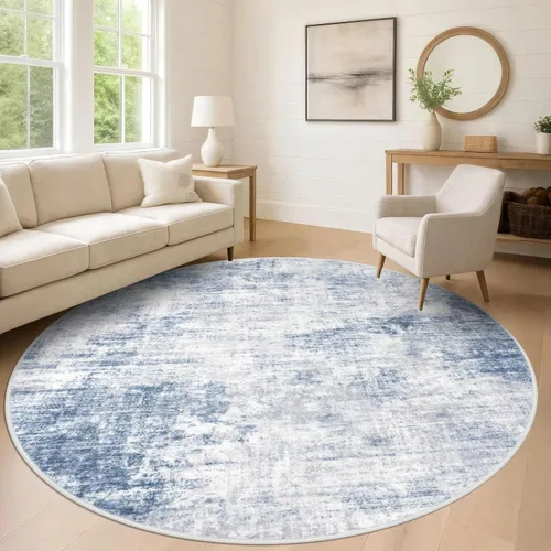 Miniatura 227 de IOHOUZE Alfombra pequeña abstracta de 2 x 3 pies, alfombra de entrada lavable para entrada interior, alfombras con respaldo de goma, alfombra gris