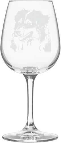 Miniatura 292 de Copa de vino de 12.75 onzas con diseño de perro grabado