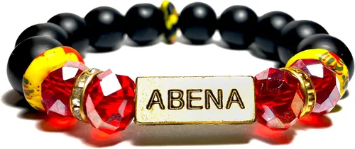 Miniatura 63 de Pulseras africanas tradicionales con nombre nacido en el día para mujeres de Ghana, materiales naturales, ajuste cómodo y holgado