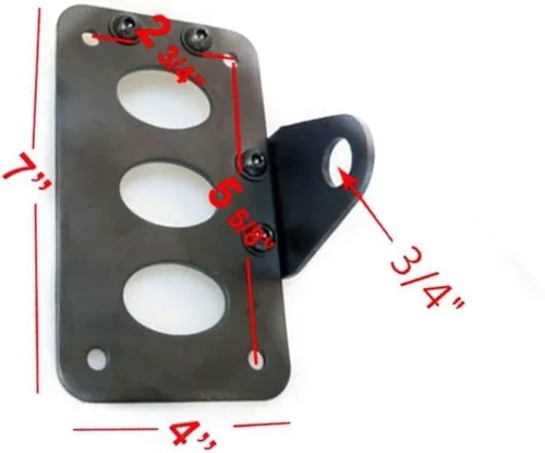 Luz trasera de matrícula para motocicleta, montaje en eje lateral, para Harley Honda, Kawasaki, Suzuki, Yamaha, Triumph Victory, XL, FL CB, Cafe