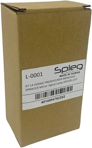 Miniatura 7 de Spieg Lente de luz intermitente para espejo lateral del conductor para Freightliner Mercedes Sprinter 2007-2018 sin bombilla (izquierda)