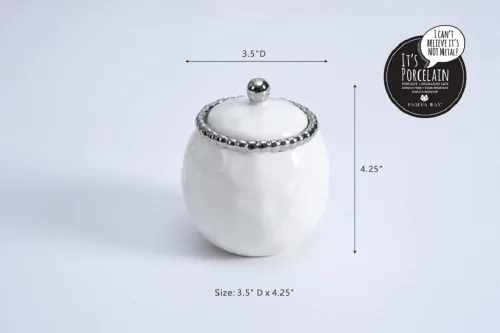 Miniatura 8 de Pampa Bay Salerno - Azucarero con tapa Salerno Blanco y Plata