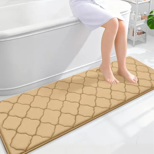 Miniatura 76 de OLANLY Alfombra de Baño de Espuma Viscoelástica de 24 x 16 pulgadas, Ultra Suave y Absorbente, Alfombras de Baño Antideslizantes, Cómodas, Lavables