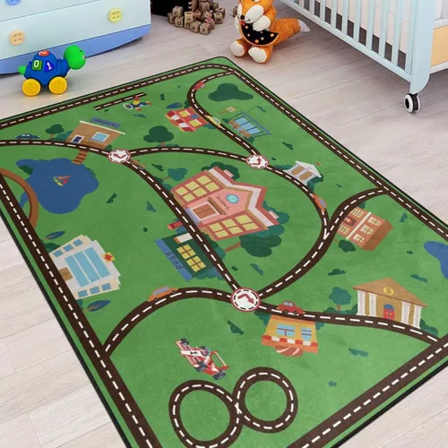 Miniatura 48 de Alfombra para Niños, Alfombra de Oruga Arcoíris ABC Letras del Alfabeto Tapete Educativo - 5x7 Pies Alfombra de Área de Aprendizaje con Respaldo