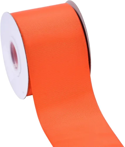 Miniatura 27 de YAMA Rollo de cinta de grogrén sólido, 1 pulgada, 25 yardas para cintas de envoltura de regalos, color blanco