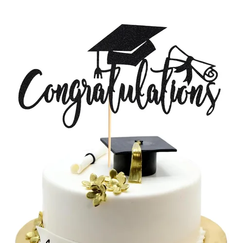 Miniatura 43 de Arthsdite 1 Pieza Decoración para Pastel de Graduación con Purpurina Dorada "So Proud of You" - 2025 Graduado Felicitaciones Senior Decoración
