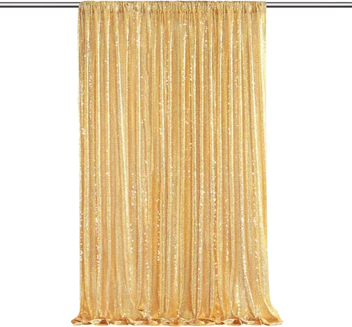 Miniatura 65 de Cortinas de fondo de lentejuelas rosas de 2 piezas, 2 pies x 8 pies, fondo de fotografía, cortina para fiestas con purpurina, fondo de boda, tela