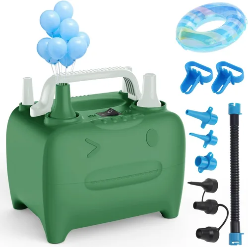 Miniatura 9 de OWill Balloon Pump Electric, Multipurpose Balloon Inflator Electric Air Pump, Portable Dual Nozzle Balloons Air Pump Electric 600W Blow Machine for