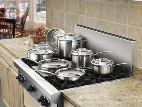 Miniatura 3 de Cuisinart MCP-12N Multiclad Pro - Juego de utensilios de cocina de acero inoxidable (12 piezas) y cacerola MCP194-20N MultiClad Pro de 4 cuartos