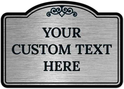 Miniatura 33 de Letrero decorativo personalizado, letrero de metal personalizado para negocios, entrada, hogar, Airbnb, placa de puerta de oficina, fondo negro, 8 x