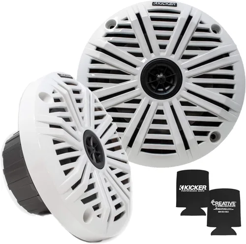Miniatura 13 de Altavoces marinos KICKER de 6.5" con LED (1 par) blancos, reemplazos OEM para parrillas de agua salada LED agua salada blanca