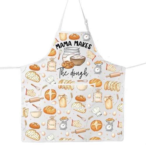 Miniatura 8 de JNIAP Delantal para hornear pan, delantales para panadero, pan de masa madre para hornear, regalos para mamá, delantal maestro de hornear